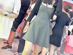 KFC_A_young_woman_in_a_short_skirt Sky High Secrets-Stewardess's Forbidden Toilet Encounter