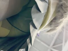 KFC_Black_Stockings_and_White_Lace_Panties Arisa Sawa's Secret School Play-Panty-Free Temptation