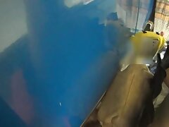 TO-10111-10114 Sizzling Asian Beauty in Scarlet Lingerie Satisfies Two Men Fully